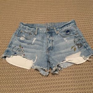 American Eagle doodle shorts//Worn once